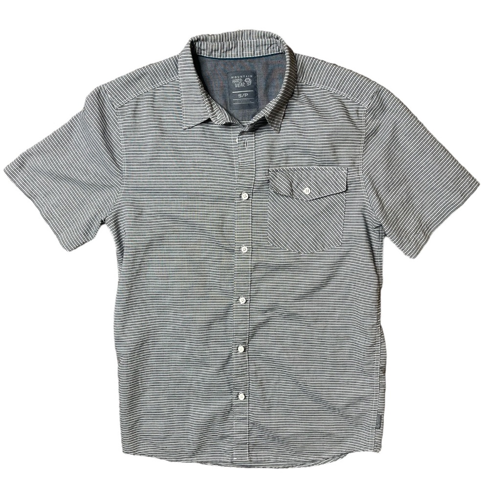 Mountain Hardwear Men’s‎ Large Short Sleeve Button Up Striped Shirt Size Small